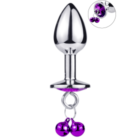 Plug bijou aluminium violet avec clochettes Taille S -  RY-001-A-ZB Plug bijou aluminium violet avec clochettes Taille S -  RY-001-A-ZB