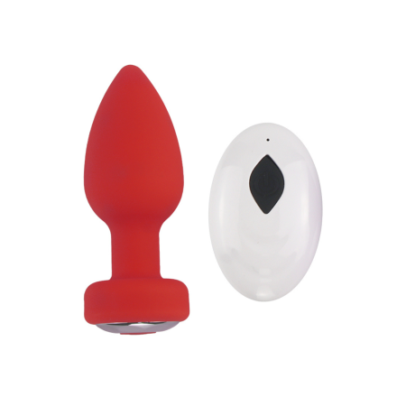 Plug Anal Vibrant Télécommandé SHAKY Rouge- SW3026RED