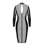 F371 Luxuria robe mi-longue cristal transparente