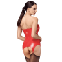 F368 Bombshell Corset porte jarretelles rouge féroce