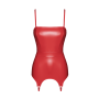 F368 Bombshell Corset porte jarretelles rouge féroce