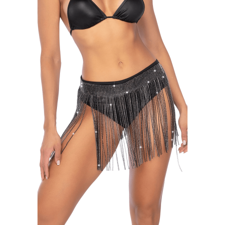 Jupe glamour à franges ornée de strass - Mapalé