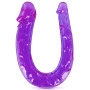 Double dong gode fléxible violet 29.5cm 