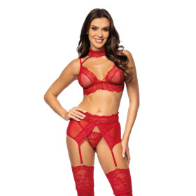 Velvet sin ensemble lingerie - Cherry