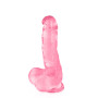 Gode jelly rose ventouse taille M 17.5cm 
