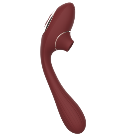 Stimulateur Clitoridien  Vibromasseur Point G 2-en-1 DINA Bordeaux 