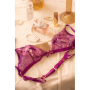 Ensemble sexy 2 pièces en dentelle satinée 