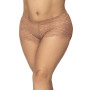 Shorty grande taille en dentelle couleur taupe 