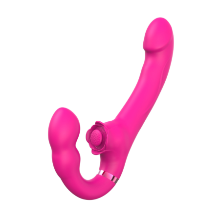 Vibromasseur ROSEA Strap-on Triple Action Télécommandé 