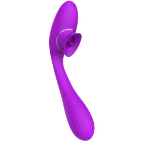 Stimulateur Clitoridien avec langue  Vibromasseur Point G 2-en-1 DISA Violet Cœur Ardent 