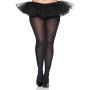 Collant grande taille fantaisie opaque noir 