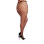 Collant grande taille large maille en forme de losange 