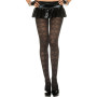 Collant nylon fantaisie noir effet losanges 