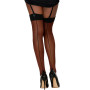 Bas couleur café avec jarretières noires 