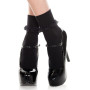 Socquettes noires avec volant de dentelle 