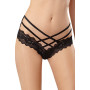 Tanga noir syle brésilien ornements croisés 