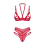 Cupide desir ensemble 2 pièces ouvert - Rouge