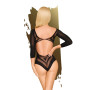 Body fantaisie manche trois quart noir Under my spell 