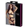 Ensemble sexy trois pièces en dentelle noire 