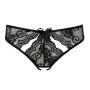 Culotte noire ouverte à l'entrejambe 