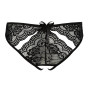 Culotte noire ouverte à l'entrejambe 