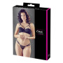 Ensemble soutien-gorge noir sexy avec armature et string assorti 