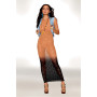 Robe bodystocking avec motifs zèbre, aux couleurs cuivrées 