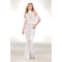 Robe bodystocking en résille et dentelle blanche 