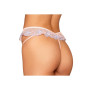 String avec broderie florale rose avec taille en forme de « V » 