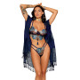 Ensemble soutien-gorge avec chainettes amovibles et string  