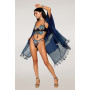 Ensemble soutien-gorge avec chainettes amovibles et string  