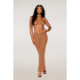Jupe longue et soutien-gorge avec chaine doré  