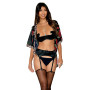Soutien-gorge Demi-Seins en satin noir 