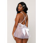 Body dentelle blanc avec tulle amovible 