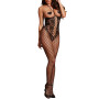 Bodystocking noir seins nus effet bustier 