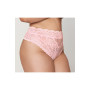 String grande taille dentelle taille haute rose 
