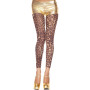 Legging fin voile imprimé léopard 