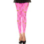 Legging rose fluo ajouré petits et grands trous 
