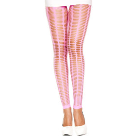 Leggings rose fluo moulant ajouré petits trous 