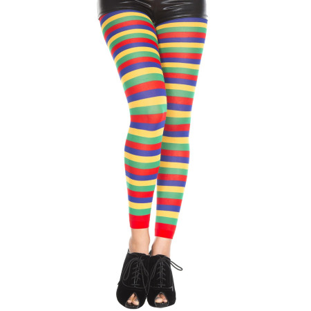 Legging fantaisie coloré bandes horizontales 