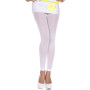 Legging blanc fin opaque et uni 