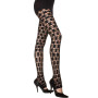 Legging noir sexy filet à motifs 