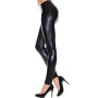 Leggings noir brillant effet simili cuir 