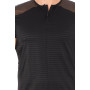T-shirt noir rayé opaque et transparent 