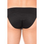 Slip noir rayé opaque et transparent 