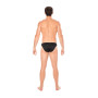 Slip noir rayé opaque et transparent 