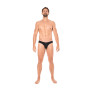 Slip noir rayé opaque et transparent 