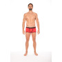 Mini-Pants rouge échancré avec zip 