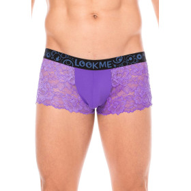 Boxer violet en dentelle délicate 