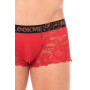 Boxer rouge en dentelle délicate 